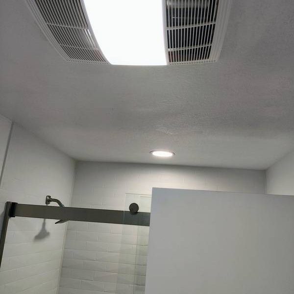 bathroom exhaust fan and light install