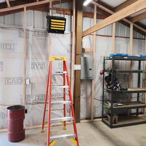 shop wiring with sub panel and heater