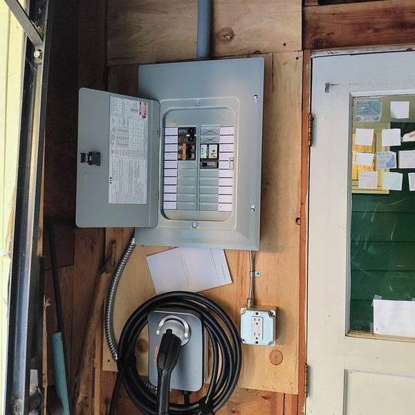 sub panel and EV car charger install